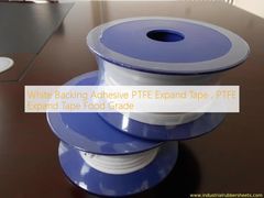 सफेद बैकिंग चिपकने वाला PTFE विस्तार टेप, PTFE विस्तार टेप खाद्य ग्रेड