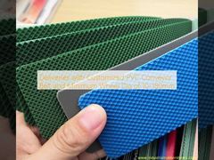 अनुकूलित पीवीसी कन्वेयर बेल्ट और न्यूनतम व्हील व्यास 10-180 मिमी के साथ डिलीवरी