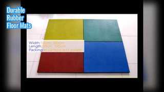 टिकाऊ लकड़ी अनाज रबर फर्श मैट 10-50 मिमी मोटी