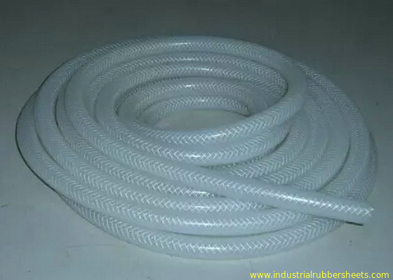 Polyester Braid Silicone Rubber Tubing , Flexible Silicone Hose Food Grade Without Smell