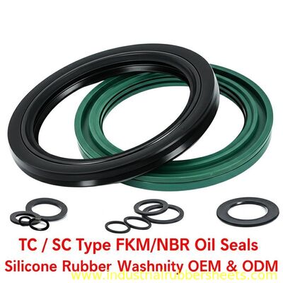 TC SC Type FKM NBR Oil Seal Silicone Rubber Washers with High Temperature and Oil Resistance