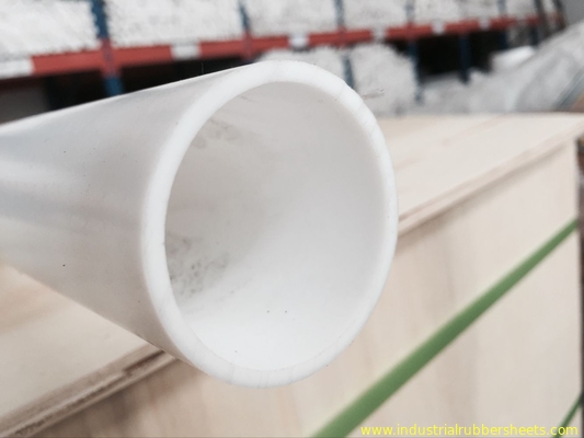 औद्योगिक ग्रेड सफेद ढाला PTFE ट्यूब / 100% वर्जिन PTFE पाइप चिकनी सतह