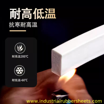 औद्योगिक सील के लिए बंद सेल सिलिकॉन स्पंज स्ट्राइप 1mm-60mm मोटाई