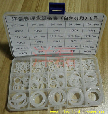 खाद्य ग्रेड सिलिकॉन ओ रिंग किट 150pcs 60-70 किनारे ए