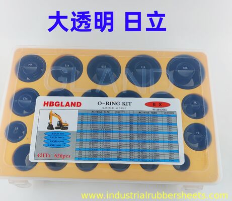 Oil Resistant Chemical Resistant High Temperature Range O Ring Kit and Hydraulic Seal Set for Excavators