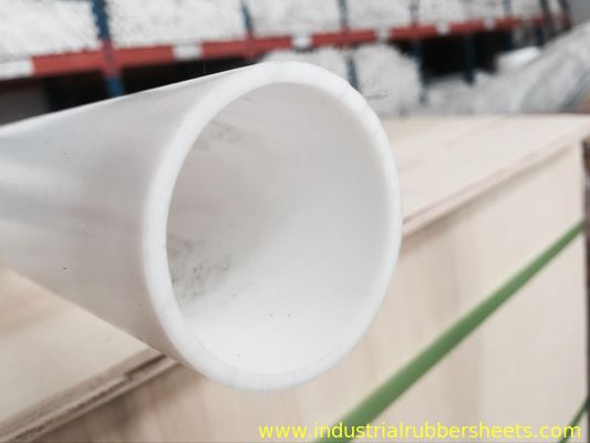 औद्योगिक ग्रेड सफेद ढाला PTFE ट्यूब / 100% वर्जिन PTFE पाइप चिकनी सतह